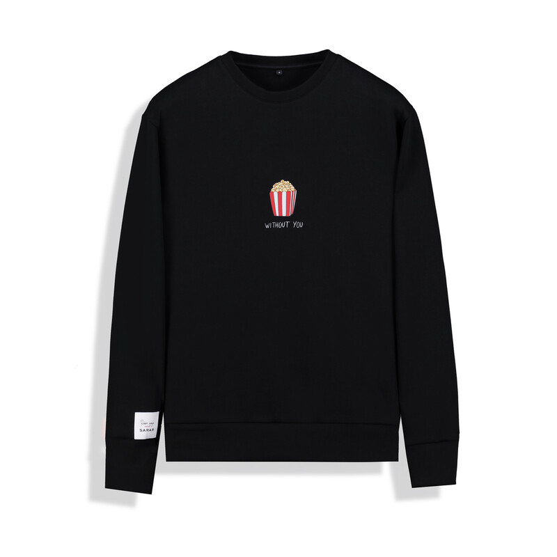 Without You Siyah Sweatshirt 