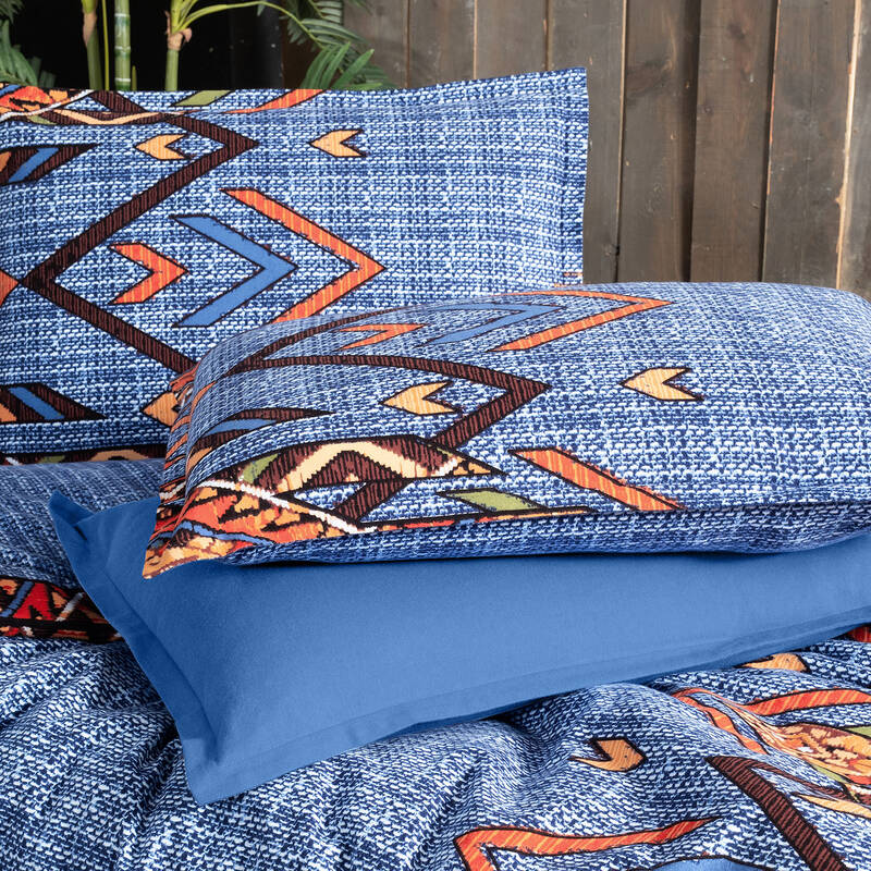 Yakut Flanel Çift Kişilik Nevresim Takımı Mavi - 4