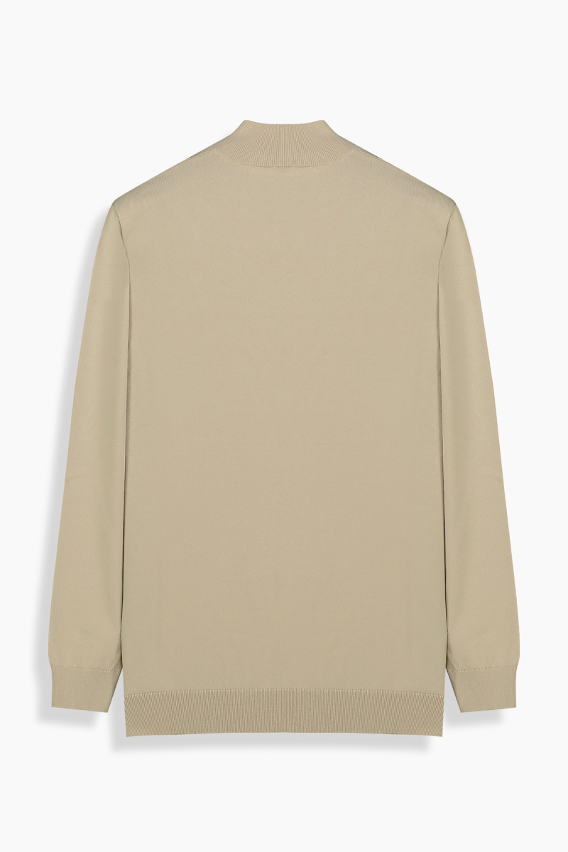 Yarım Balıkçı Açık Bej Triko - 2