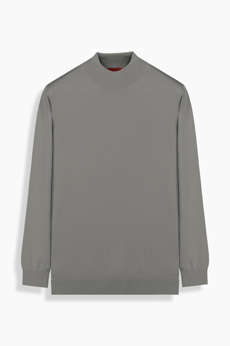 Yarım Balıkçı Gri Triko - 1