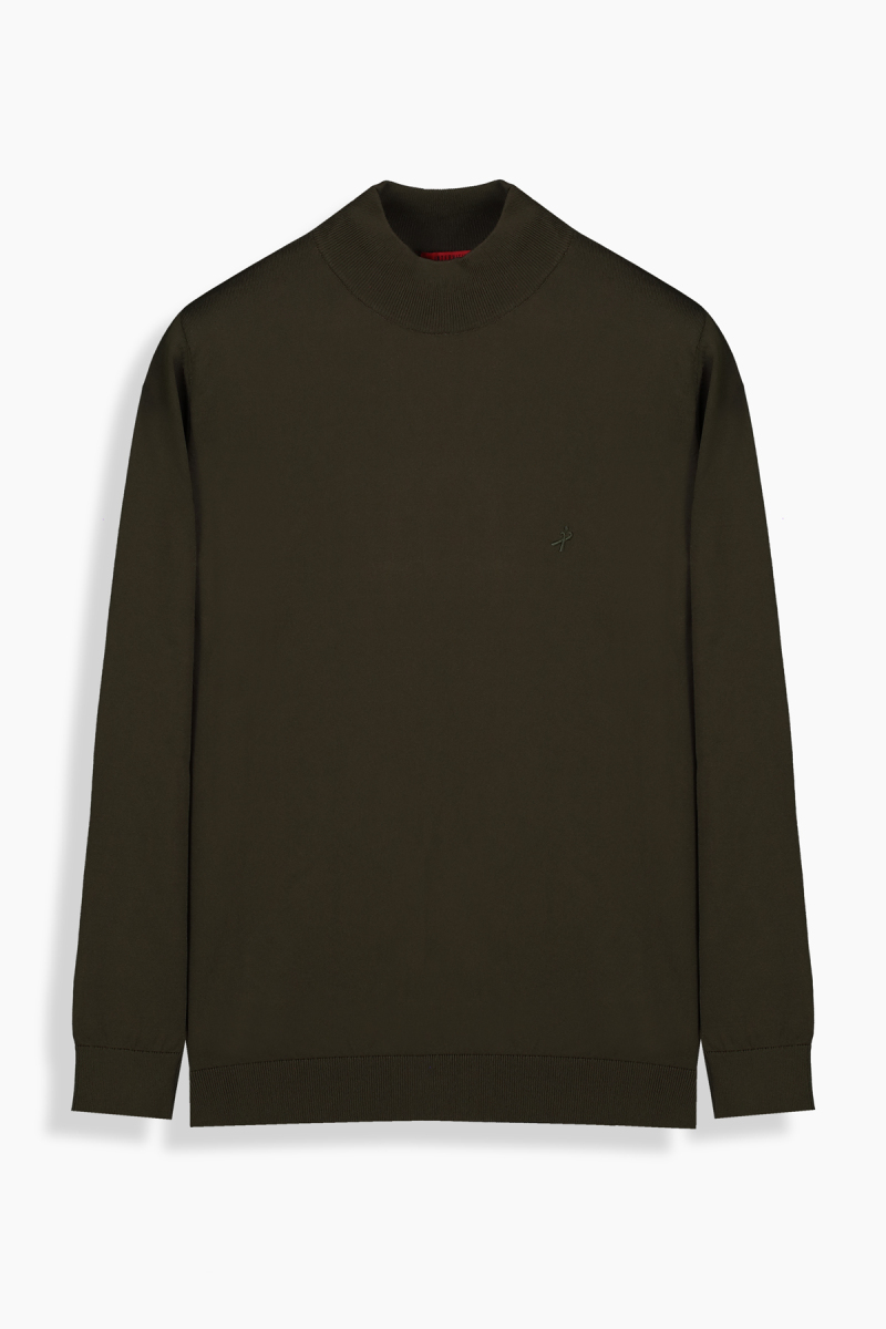 Yarım Balıkçı Haki Triko - 1