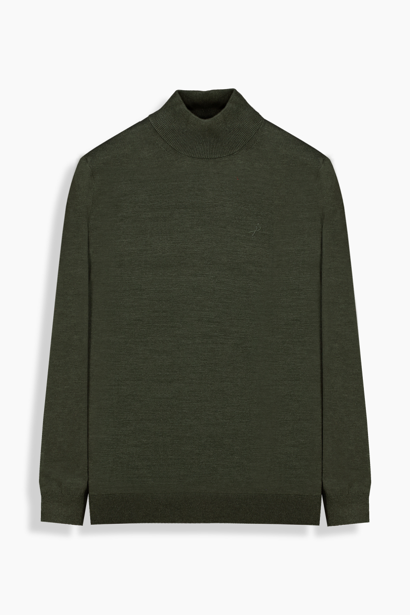 Yarım Balıkçı Haki Triko - 1