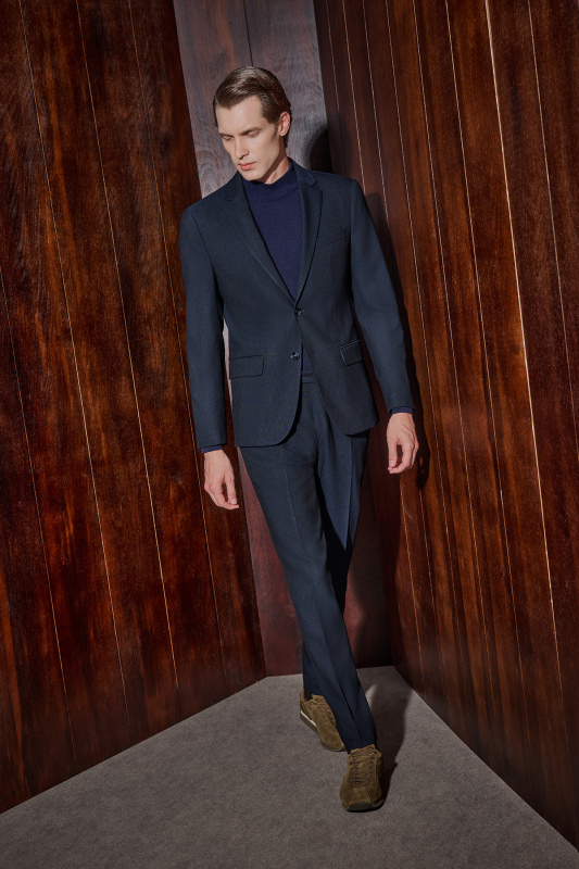 Yarım Balıkçı Yün Lacivert Kazak 