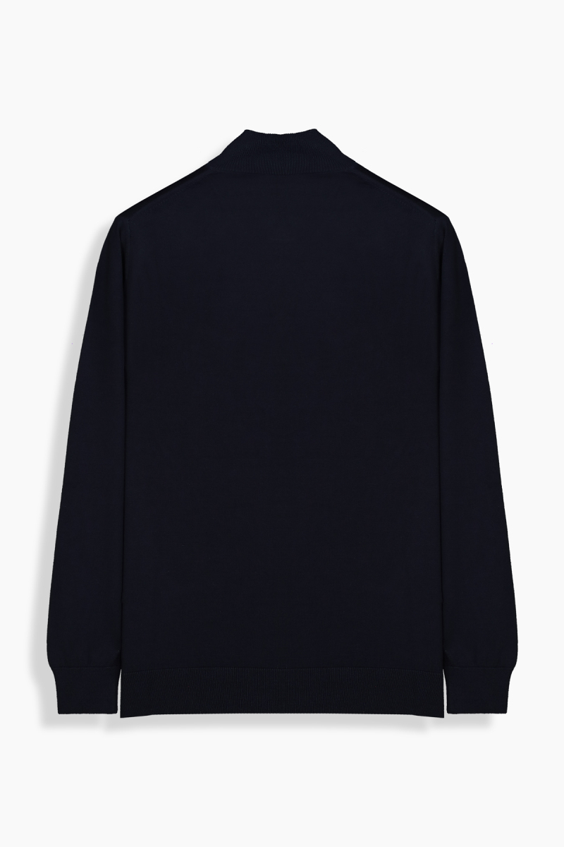 Yarım Balıkçı Yaka Lacivert Triko - 2