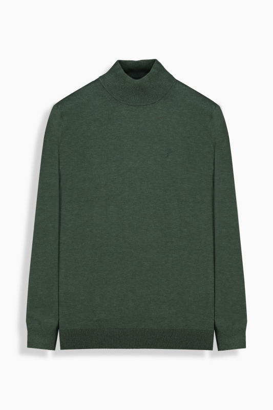 Yarım Balıkçı Yaka Yeşil Triko - INTERVIEW