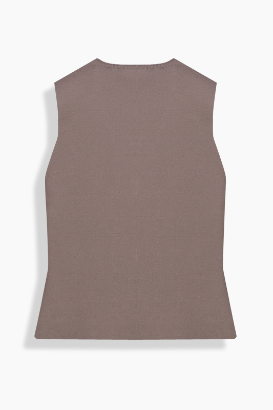 Yedas Düğmeli Vizon Triko Yelek - SARAR WOMAN