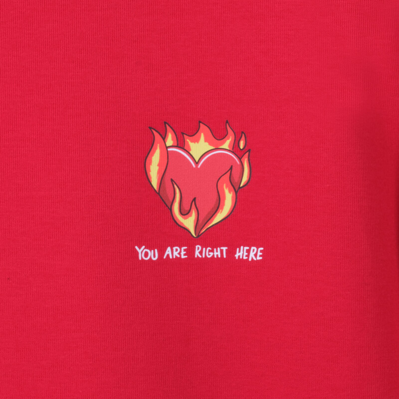 You Are Right Here Kırmızı Sweatshirt - SARAR
