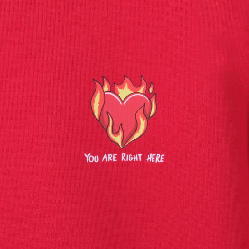 You Are Right Here Kırmızı Sweatshirt - 4