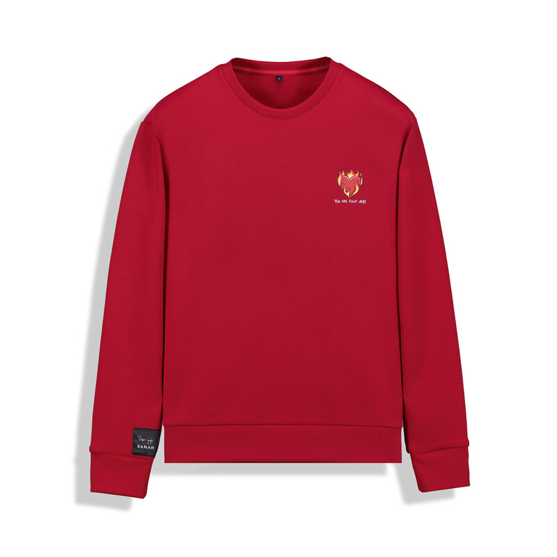 You Are Right Here Kırmızı Sweatshirt 