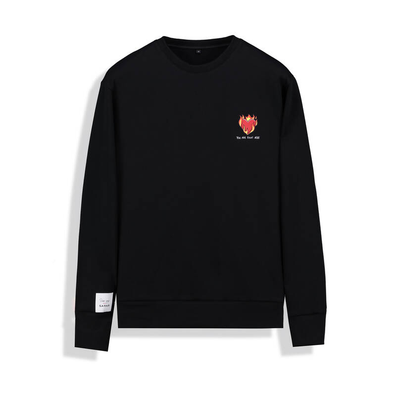 You Are Right Here Siyah Sweatshirt - 1