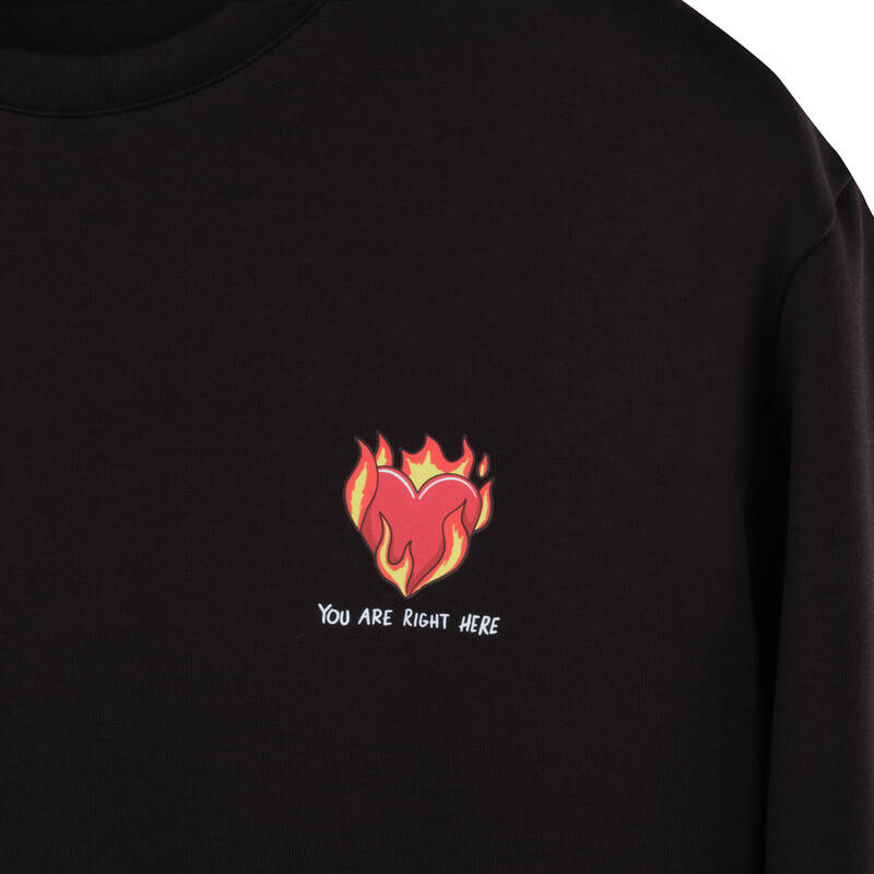 You Are Right Here Siyah Sweatshirt - 3