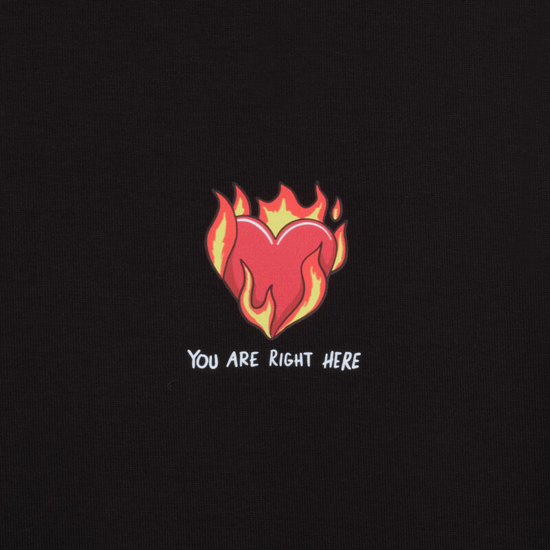 You Are Right Here Siyah Sweatshirt - SARAR