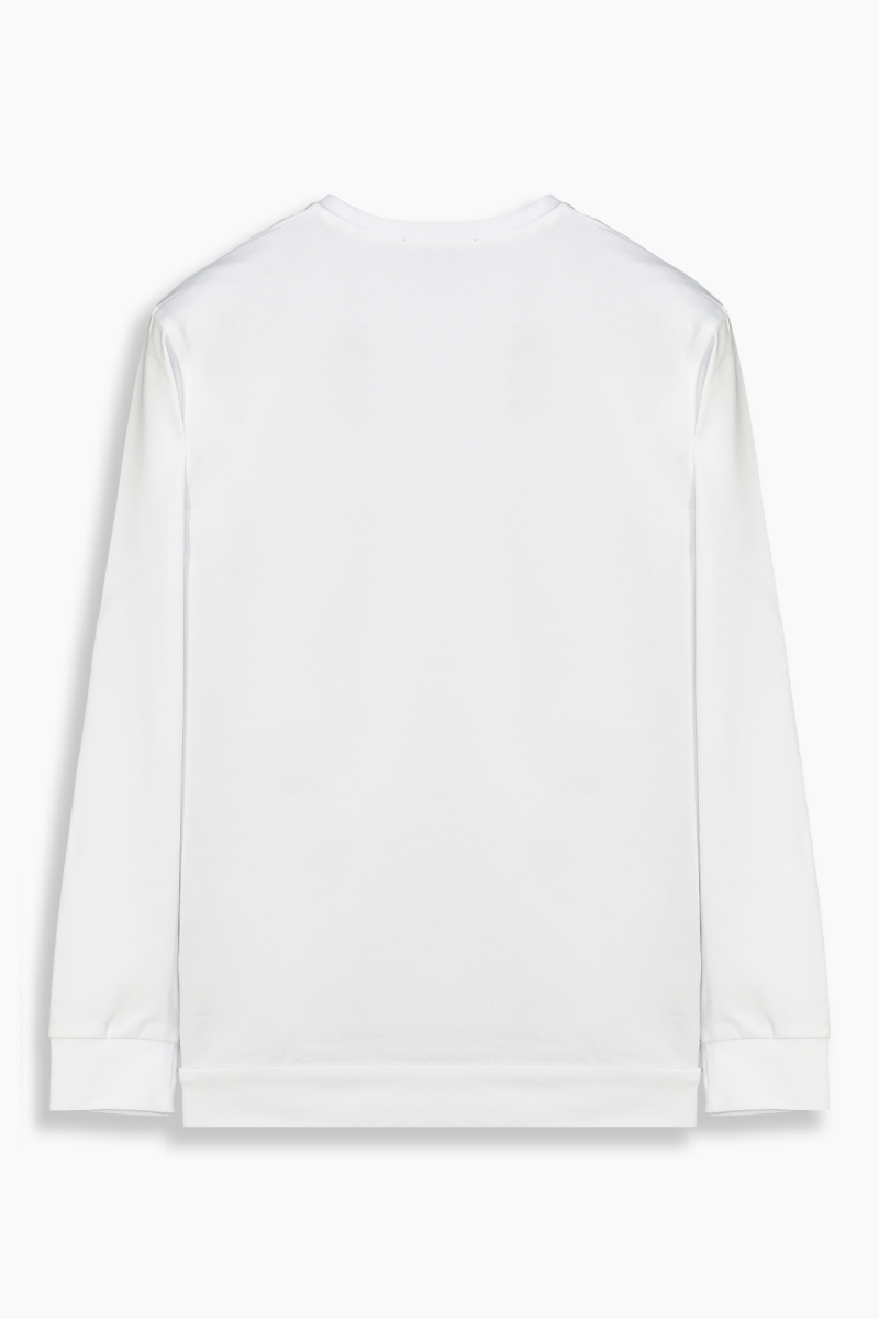 Yuna O Yaka Pamuklu Beyaz Sweatshirt - 2