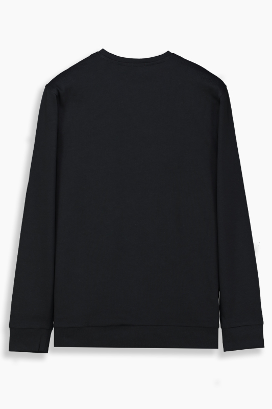 Yuna O Yaka Pamuklu Siyah Sweatshirt - INTERVIEW