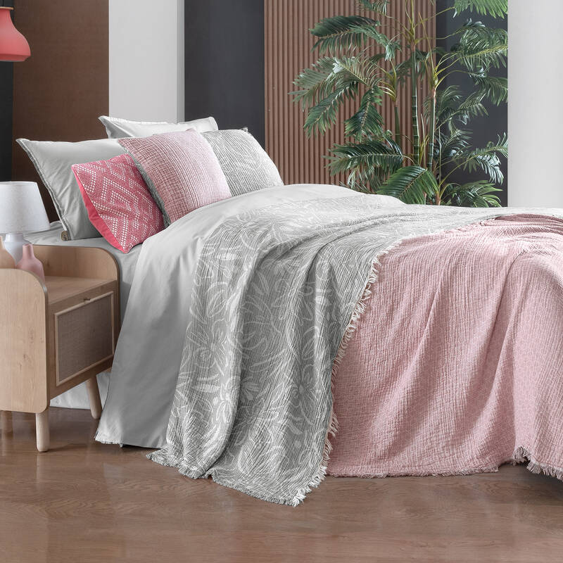 Zepia Yatak Örtüsü Çift Kişilik Gri - 1