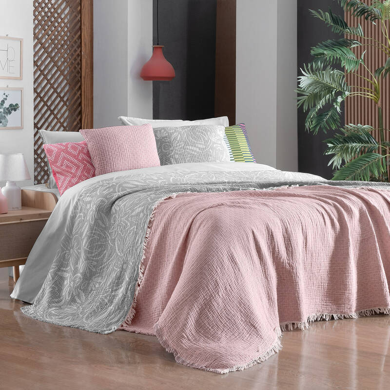 Zepia Yatak Örtüsü Çift Kişilik Gri - 2