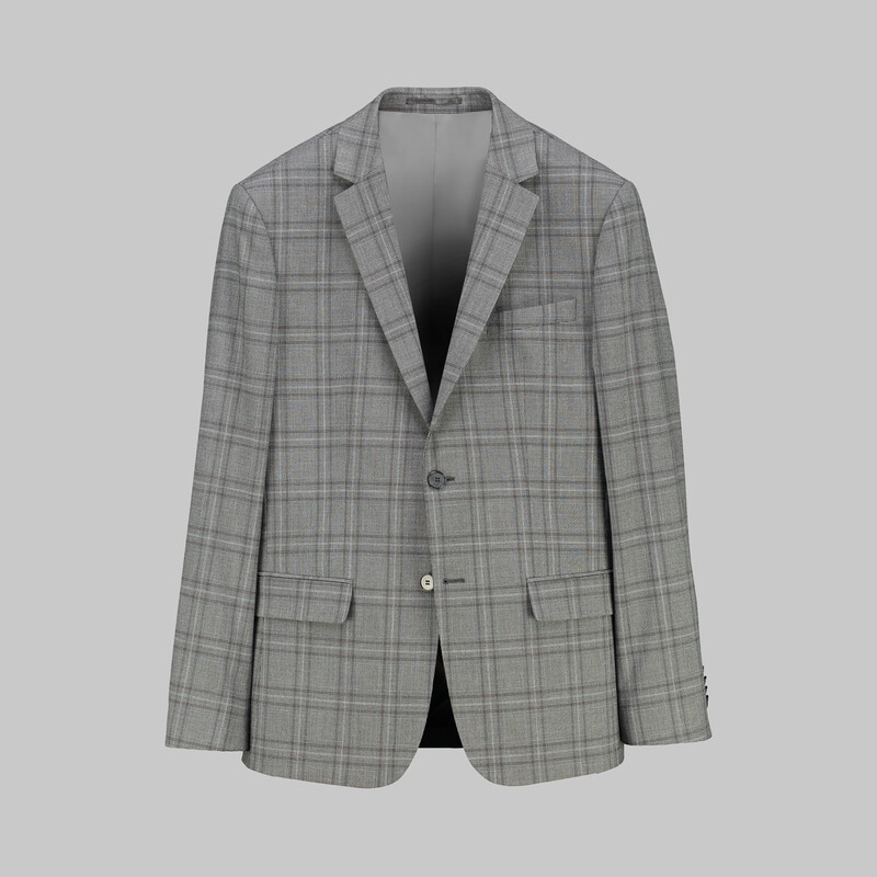 Zeus Resta Ekstra Slim Gri Kareli Takım Elbise - INTERVIEW